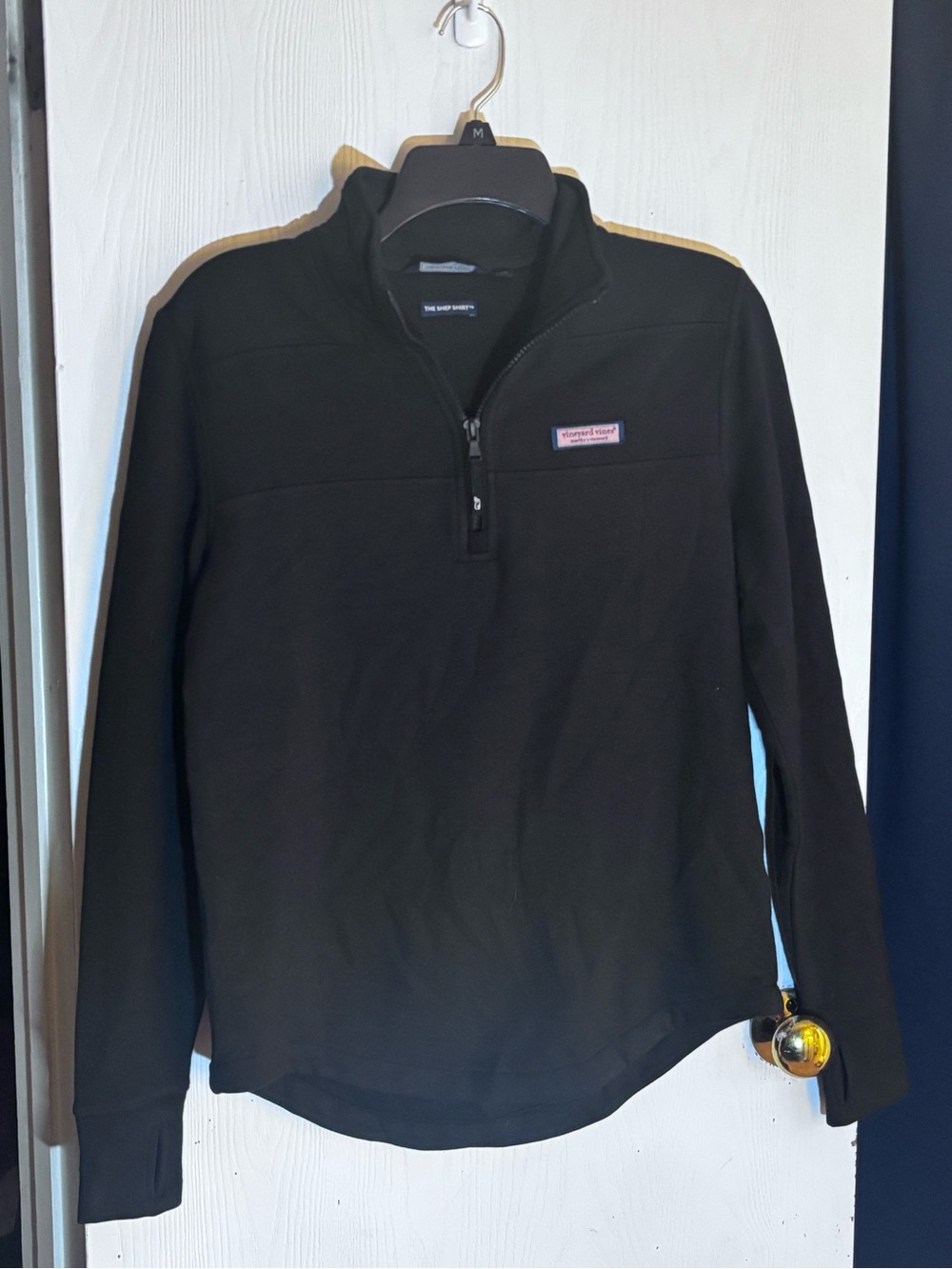 Vineyard Vines Women’s Black Quarter-Zip Pullover with Logo Patch